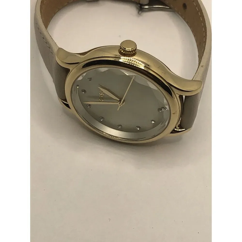 Fossil BQ3391 Women's White Leather Analog Dial Quartz Genuine Wrist Watch OP650